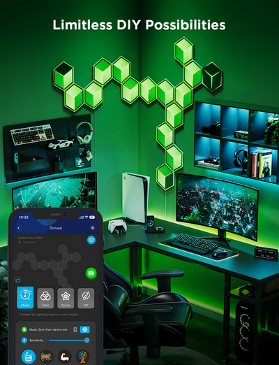 GLIDE HEXAGON LIGHT PANELS ULTRA