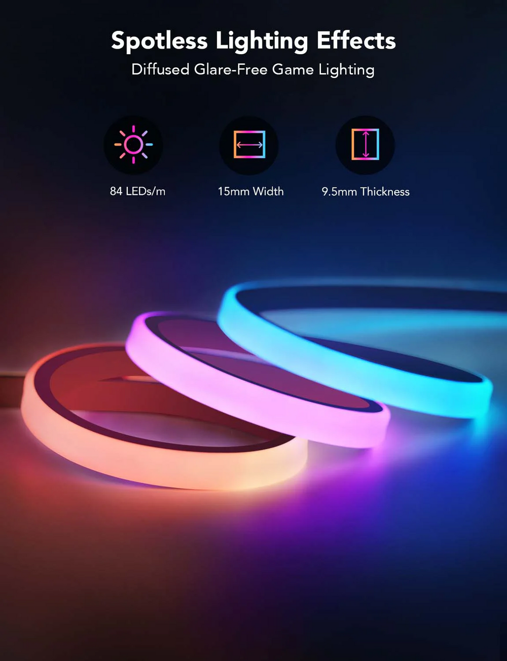 LED NEON ROPE LIGHTS FOR DESK