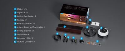 GOVEE CEILING FAN WITH LIGHTS